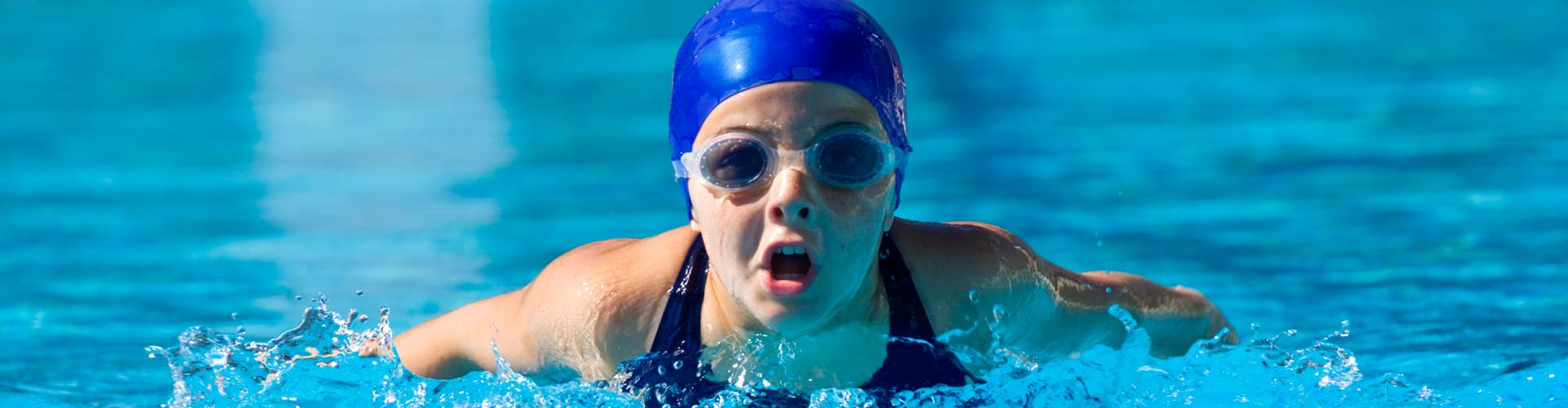 Girl swimming in a pool