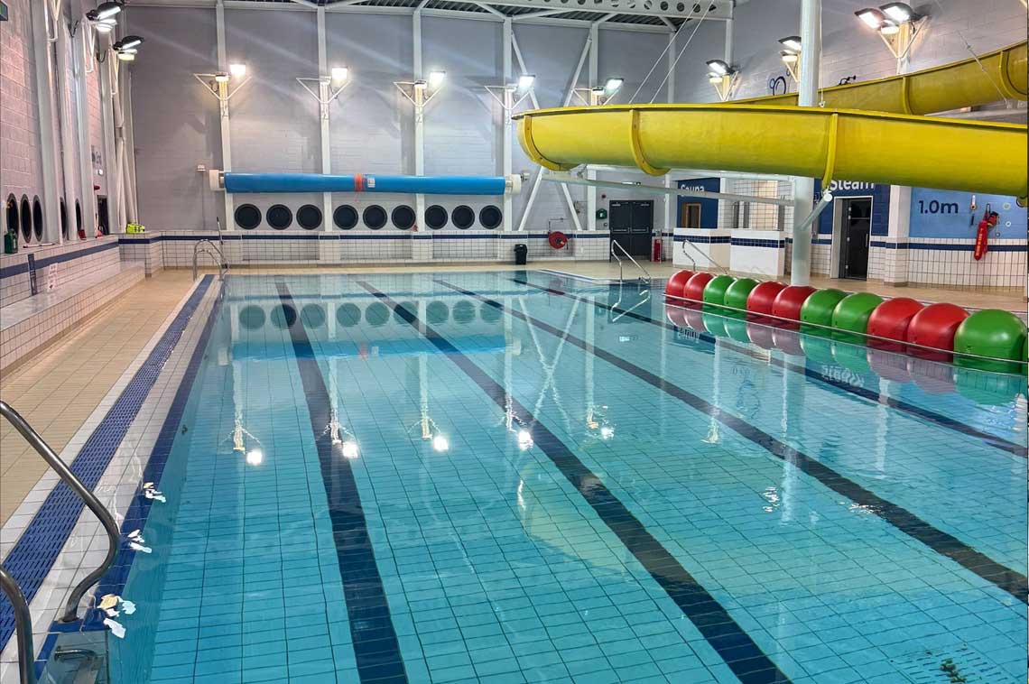 25m pool and flume